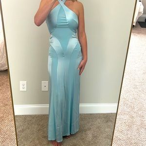 Long blue dress